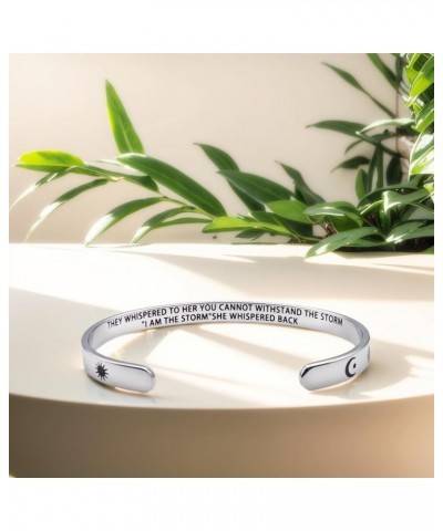 Inspirational Bracelets for Women Personalized Jewelry Gifts for Her,Stainless Steel Engraved Friendship Cuff Bangles for Tee...