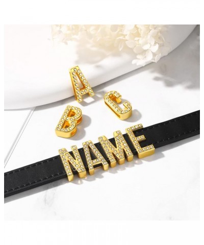 Personalized Leather Choker Collar Necklace Thick Custom Initials Name Neck Costume Jewelry for Cosplay 13:Custom|CZ Gold-18M...