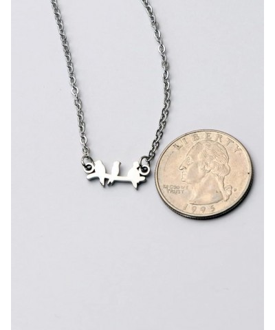 Three Little Birds Delicate Flying Birds Pendant Bird Necklace silver $8.76 Necklaces