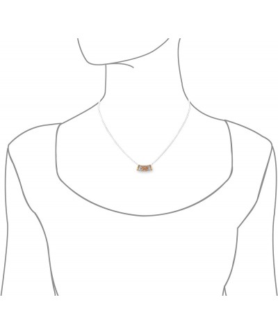 Sterling Silver Macaroni Barrel Pendant Necklace, 16+2" Extender 2. Two Tone Silver & Rose Gold Tone $21.27 Necklaces