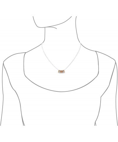 Sterling Silver Macaroni Barrel Pendant Necklace, 16+2" Extender 2. Two Tone Silver & Rose Gold Tone $21.27 Necklaces