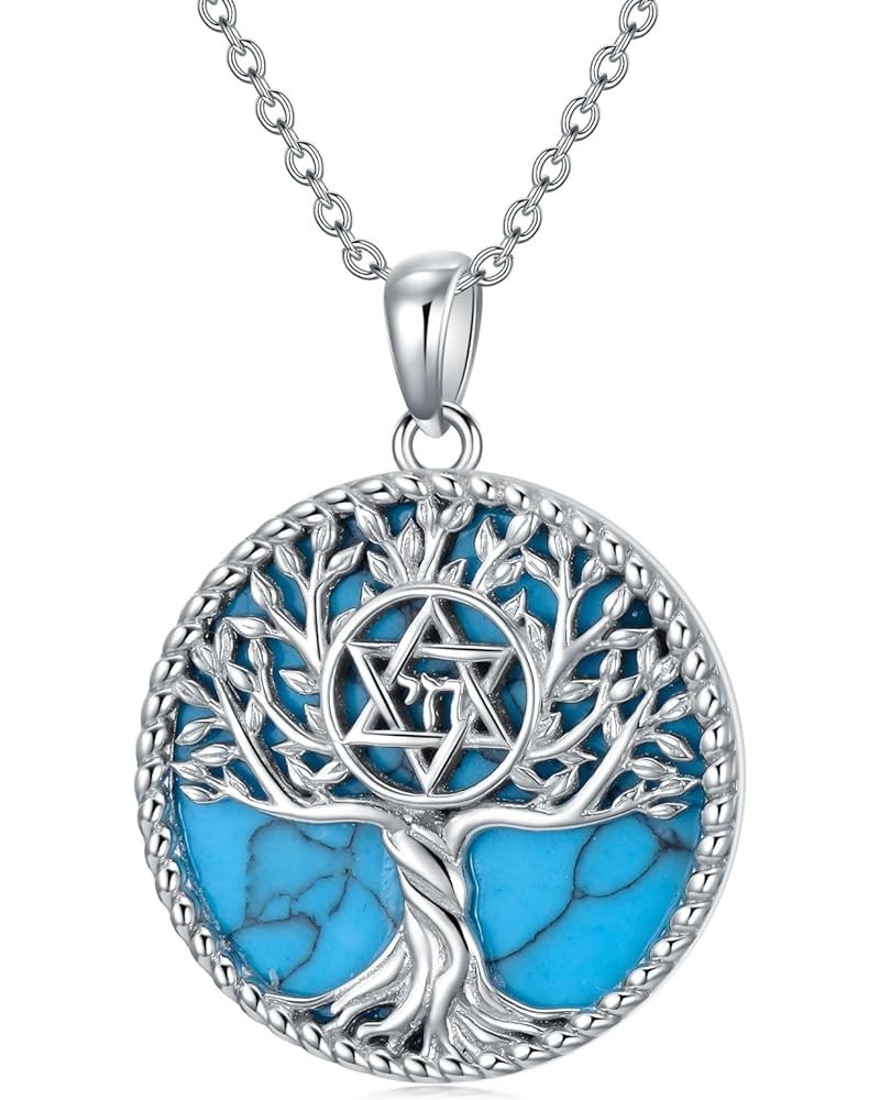 Tree of Life Necklace 925 Sterling Silver Viking/Viking Urn/Star of David/Lotus/Guitar Pendant Necklace Tree of Life Jewelry ...