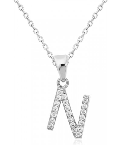 925 Sterling Silver Initial Necklaces For Women, Dainty Hypoallergenic Letter Initial Necklace, Personalized Letters A-Z - 18...