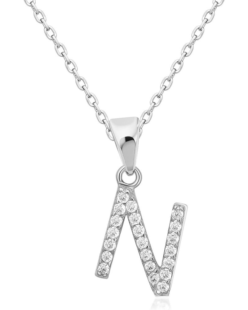 925 Sterling Silver Initial Necklaces For Women, Dainty Hypoallergenic Letter Initial Necklace, Personalized Letters A-Z - 18...