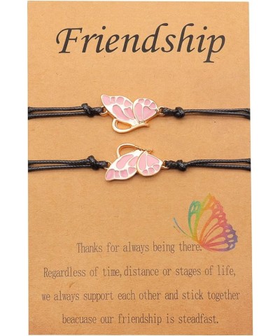 Best Friends Friendship Bracelets Anklet,Long Distance BFF Bracelets,2 Best Friend Butterfly Bracelets for Women Girls,Promis...