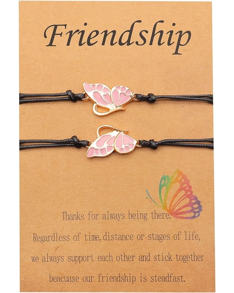 Best Friends Friendship Bracelets Anklet,Long Distance BFF Bracelets,2 Best Friend Butterfly Bracelets for Women Girls,Promis...