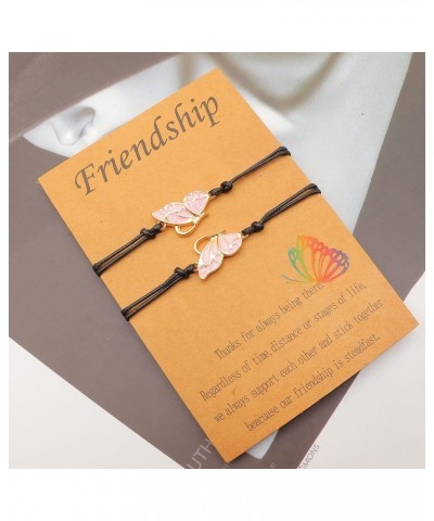 Best Friends Friendship Bracelets Anklet,Long Distance BFF Bracelets,2 Best Friend Butterfly Bracelets for Women Girls,Promis...