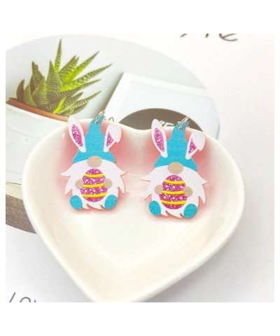 Easter Acrylic Earrings for Women, Easter Bunny Rabbit Easter Egg Gnomes Carrot Stud Earrings Lightweight Cute Cartoon Bunny ...