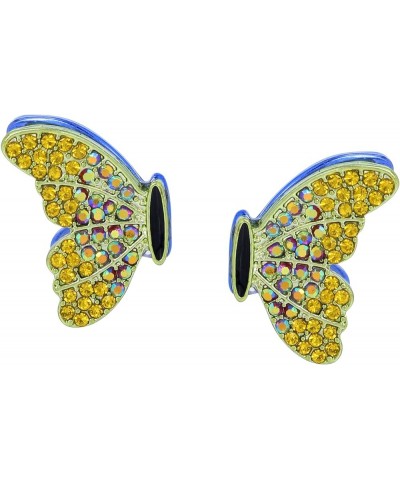 Womens Butterfly Earrings Green/Gold One Size $39.84 Earrings