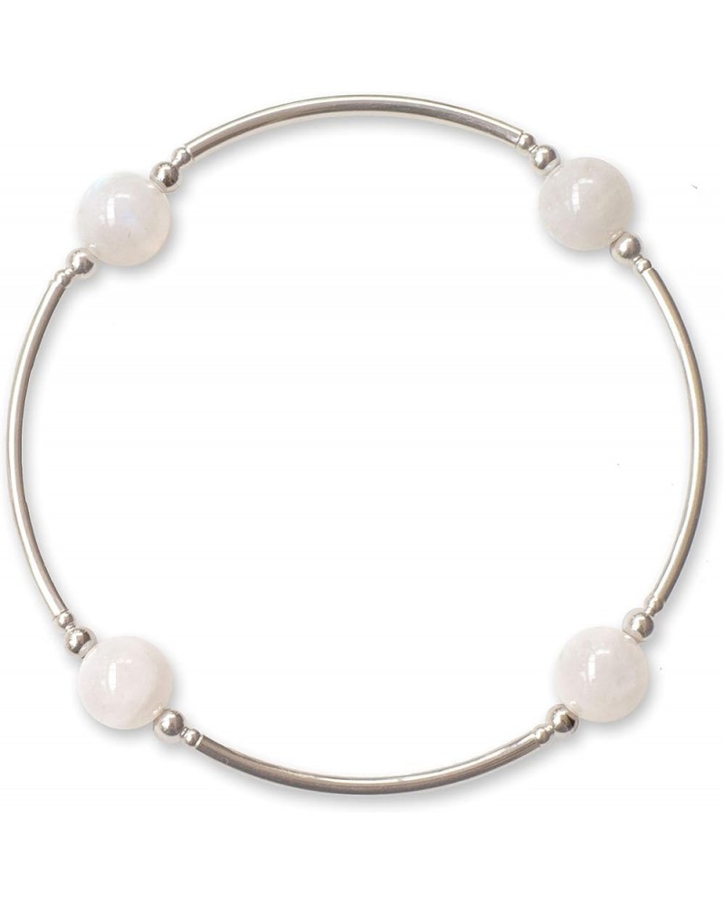 Smaller Bead Moonstone Blessing Bracelet 7.25 Inches $19.25 Bracelets