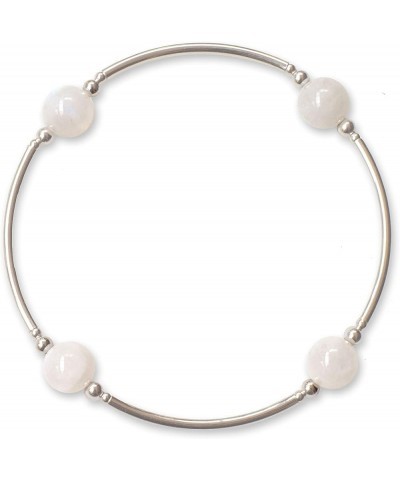 Smaller Bead Moonstone Blessing Bracelet 7.25 Inches $19.25 Bracelets