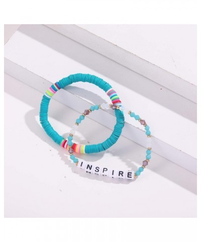 Heishi Bracelets Stackable Rainbow Vinyl Disc Bead Surfer Stretch Crystal Bracelets Elastic Rope Layering Friendship Bracelet...