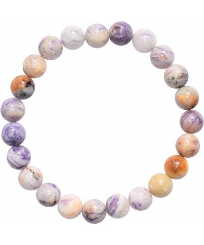 Charged Natural Gemstone Crystal 8mm Bead Bracelet + Selenite Charging Heart [Included] Flower Charoite $6.32 Bracelets