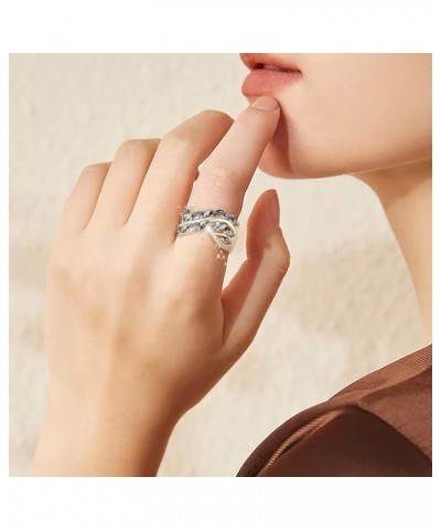 Colored Rhinestone Ring for Women Fashion Jewelry Popular Accessories for Wife Teen Girl Jewelry (Gold, 7) Gold 11 $8.76 Rings