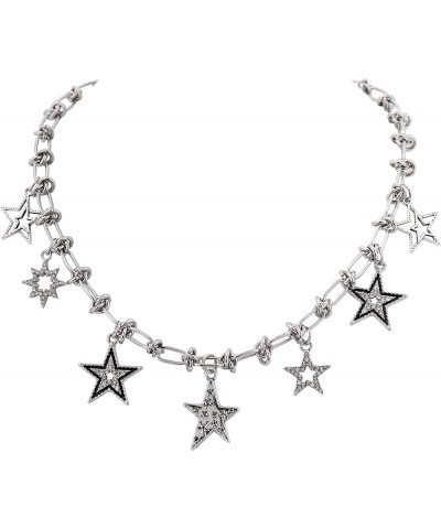 Y2K Punk Rock Chunky Star Choker Necklace for Women Girls 1 $10.06 Necklaces