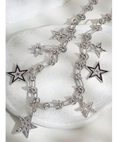 Y2K Punk Rock Chunky Star Choker Necklace for Women Girls 1 $10.06 Necklaces