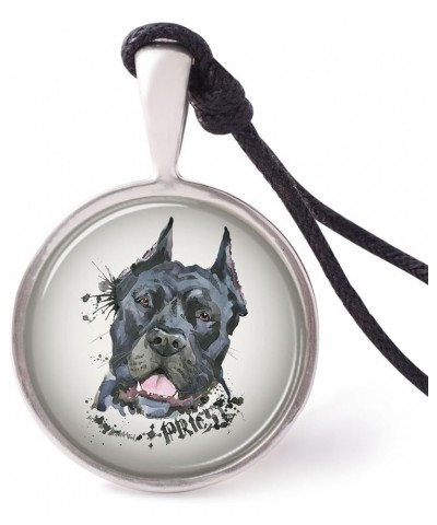 Digital Hand-Painted Animals Necklace Pendants Pewter Silver Jewelry Dog Graphic $8.39 Necklaces