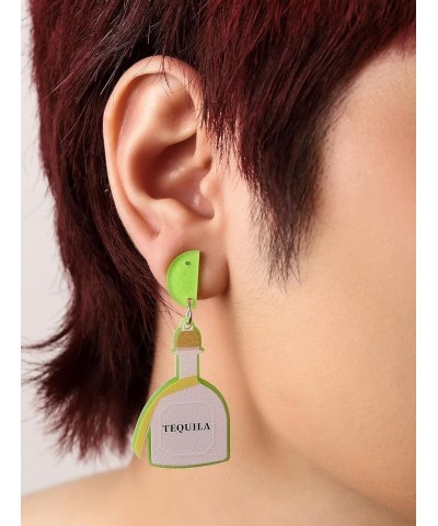 Resin Fiesta Mexican Dangle Earrings Trendy for Women 6 Green Tequila $7.27 Earrings