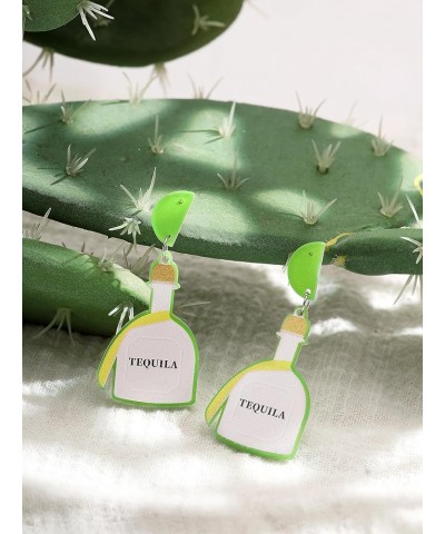 Resin Fiesta Mexican Dangle Earrings Trendy for Women 6 Green Tequila $7.27 Earrings