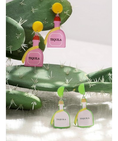 Resin Fiesta Mexican Dangle Earrings Trendy for Women 6 Green Tequila $7.27 Earrings