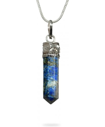 Crystal Pendant Necklace - Handmade with Ethically Sourced Crystal Healing Necklace - Authentic Jewelry for Men & Women Lapis...