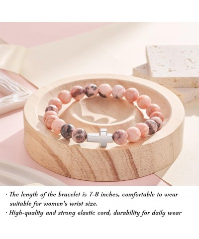 Gifts for Grandma Mom Aunt Daughter Sister Niece, Natural Stone Cros Bracelets for Women, Birthday Christmas Christian Gifts ...