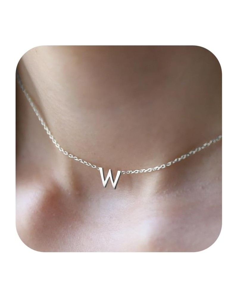 Gold Initial Necklaces for Women, Dainty 14k Gold Plated Letter Choker Necklace Cute Monogram Necklace Tiny Initial Pendant N...