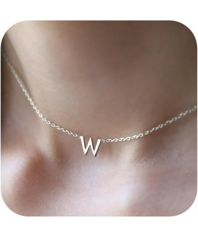 Gold Initial Necklaces for Women, Dainty 14k Gold Plated Letter Choker Necklace Cute Monogram Necklace Tiny Initial Pendant N...