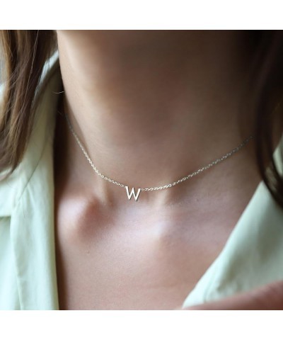 Gold Initial Necklaces for Women, Dainty 14k Gold Plated Letter Choker Necklace Cute Monogram Necklace Tiny Initial Pendant N...