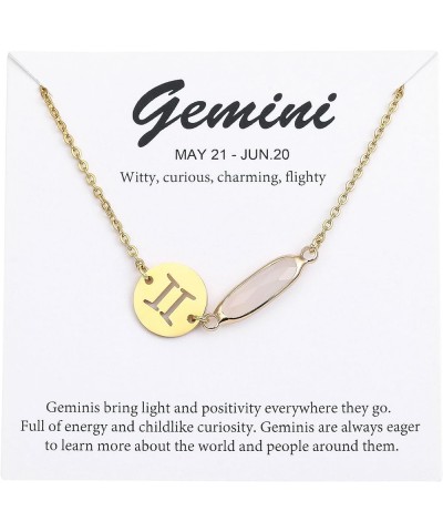 14k Gold Plated Zodiac Birthstone Bracelet, Horoscope Sign Charm Link Bracelet for Women Girls' Birthday Gift Gemini-Jun. $10...