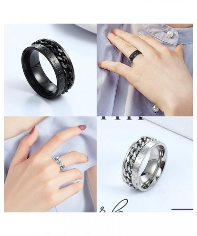 Stainless Steel Fidget Band Rings Anxiety Rings Size 6-10 B-12PCS $9.34 Rings