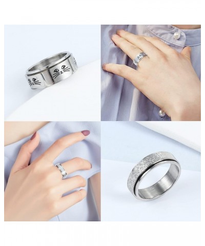 Stainless Steel Fidget Band Rings Anxiety Rings Size 6-10 B-12PCS $9.34 Rings