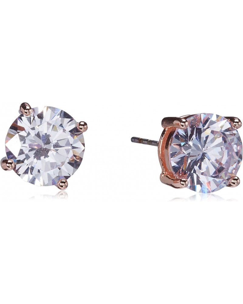 Women's Hoop & Crystal Stud Rose Gold Earrings $8.03 Earrings