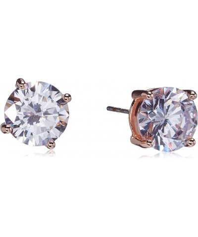 Women's Hoop & Crystal Stud Rose Gold Earrings $8.03 Earrings