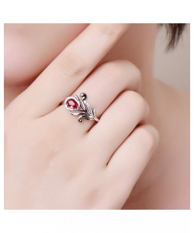 925 Sterling Silver Plated Created Ruby Spinel Pear Cut CZ Flower Thin Eternity Anniversary Wedding Engagement Band Ring Red ...