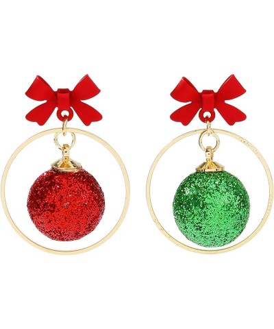 Christmas Earrings for Women - Xmas Dress Up Jewelry Earrings, Christmas Tree Earrings, Apple Earrings, Ball Asymmetric Earri...