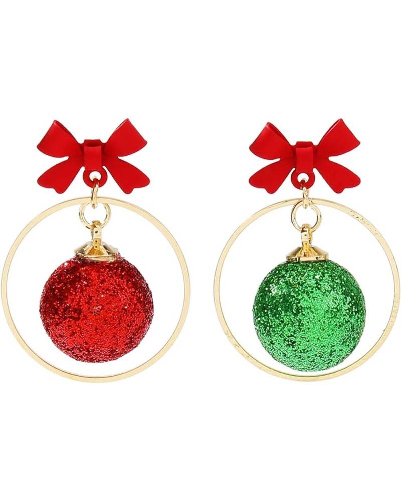 Christmas Earrings for Women - Xmas Dress Up Jewelry Earrings, Christmas Tree Earrings, Apple Earrings, Ball Asymmetric Earri...