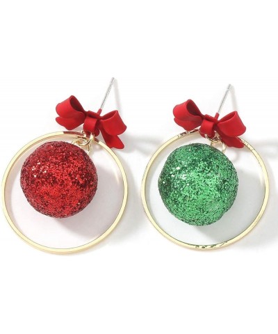 Christmas Earrings for Women - Xmas Dress Up Jewelry Earrings, Christmas Tree Earrings, Apple Earrings, Ball Asymmetric Earri...