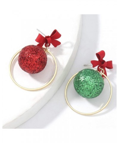 Christmas Earrings for Women - Xmas Dress Up Jewelry Earrings, Christmas Tree Earrings, Apple Earrings, Ball Asymmetric Earri...