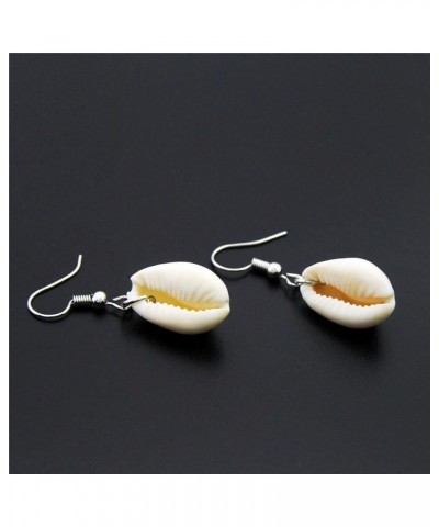 White Natural Sea Shell Gold Pearl Drop Earrings Dangle Earrings for Women Girl Beach Jewelry G $8.11 Earrings