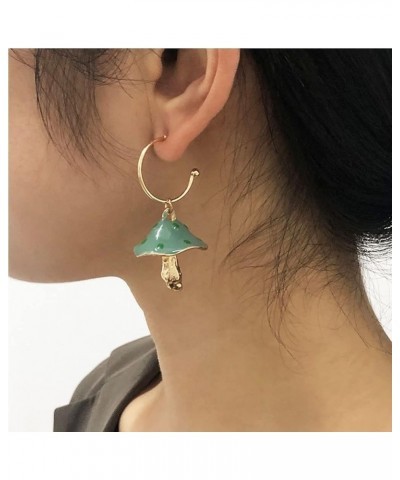 Mushroom Earrings Cute Mushroom Dangle Hoop Earrings Stud Oil Drop Enamel Mushroom Earrings for Women Girls Fantasy Lovely Se...