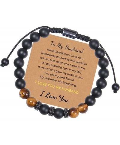 To My Man Bracelet for Boyfriend, Husband, My Man, My Love, Dad, Son, Grandson, Brother - Anniversary Birthday Christmas Gift...