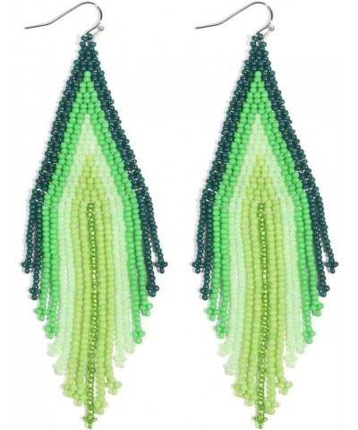 Beaded Drop Earrings Cute Bohemia Cactus Stud Earrings Statement Bead for Women Girl Gift ER1173-Green $11.75 Earrings