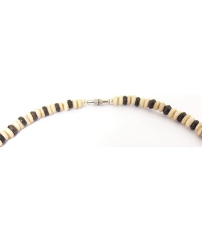 Cowrie Puka Sea Shell Necklace with Natural Bone Beads - Unisex 1 Pc $8.84 Necklaces