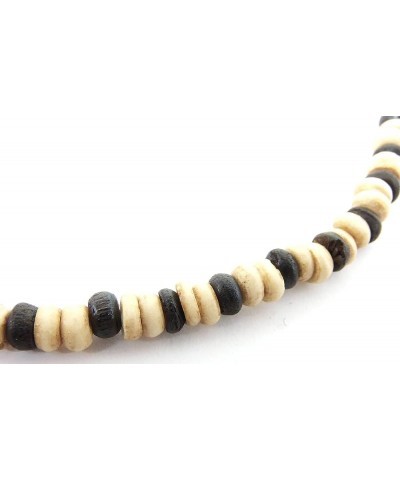 Cowrie Puka Sea Shell Necklace with Natural Bone Beads - Unisex 1 Pc $8.84 Necklaces