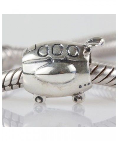 Airplane Charms 925 Sterling Silver Travel Flight Beads for Bracelet C $10.06 Bracelets