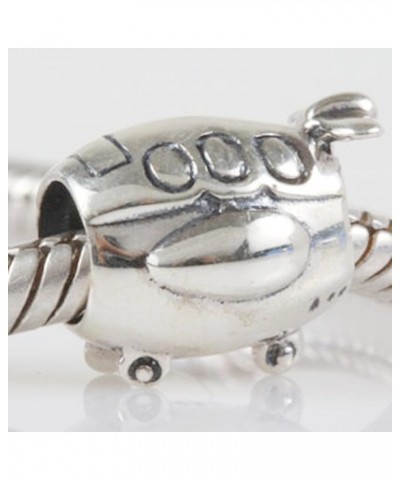 Airplane Charms 925 Sterling Silver Travel Flight Beads for Bracelet C $10.06 Bracelets