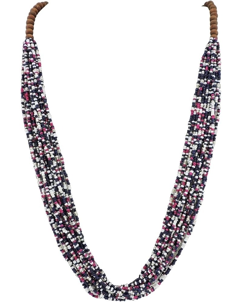 Long Multiple Row Handmade Beaded Statement Necklace with Gift Box (NK-10407) astral aura $12.41 Jewelry Sets