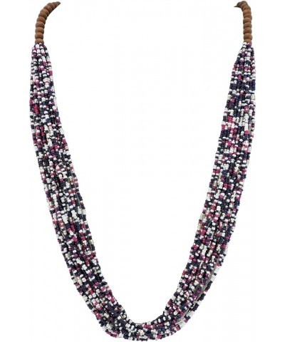 Long Multiple Row Handmade Beaded Statement Necklace with Gift Box (NK-10407) astral aura $12.41 Jewelry Sets