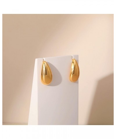 Gold Earring Set for Women Gold Hoop Earrings Chunky Hoop Earrings Gold Teardrop Earrings Jewelry Gift for Teen Girls P1 $6.4...